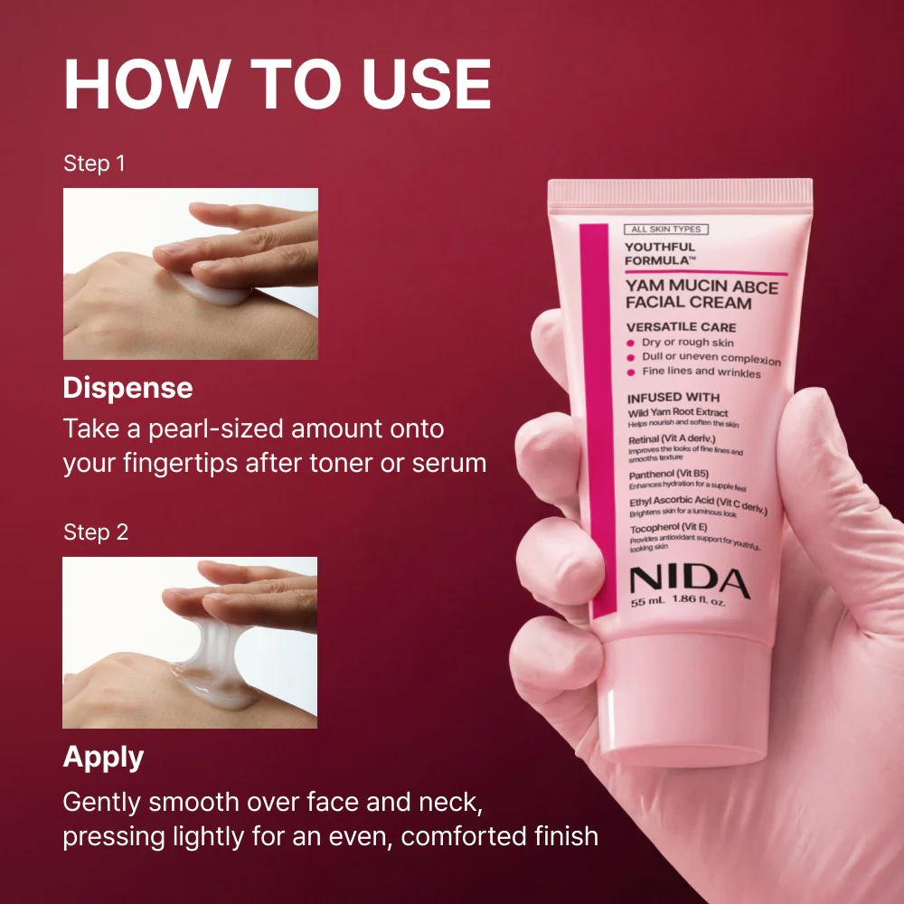 NIDA Youthful Formula™ Yam Mucin ABCE Facial Cream - Image 8
