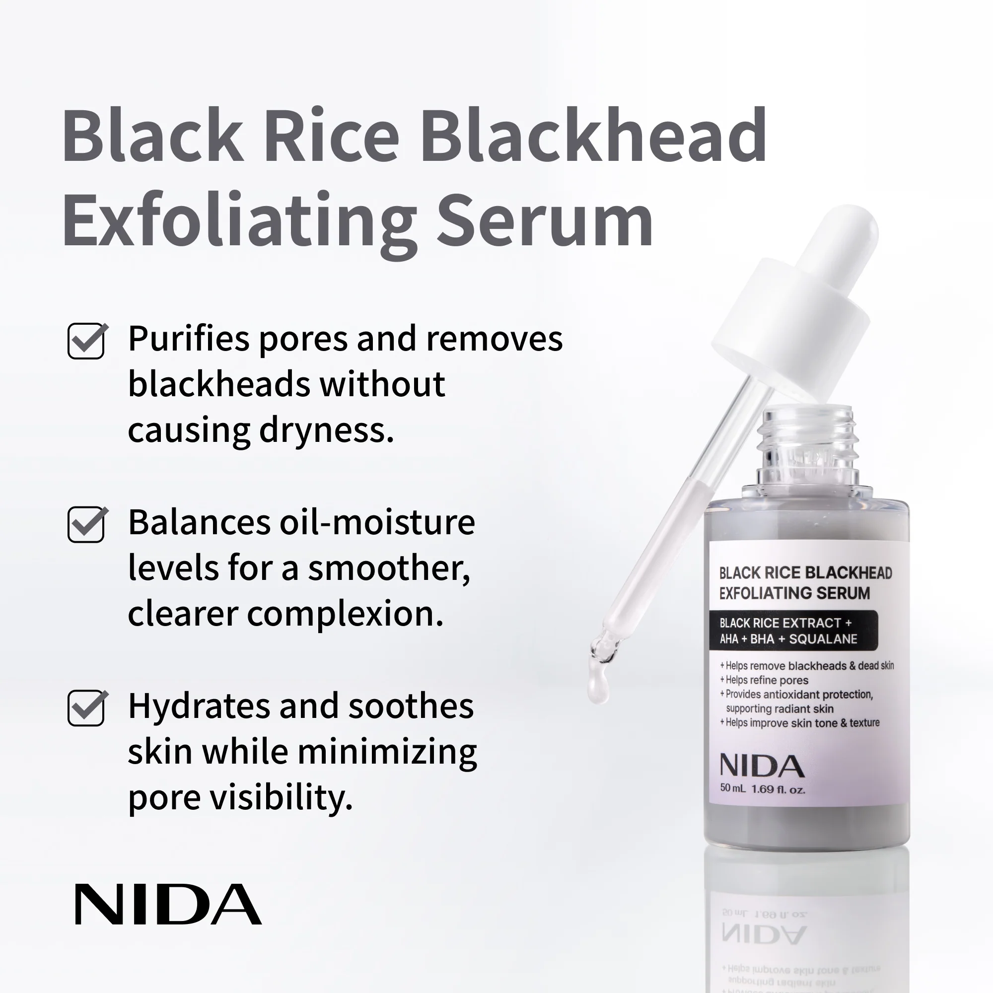 NIDA White Black Exfoliating Serum Duo Bundle - Image 9